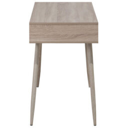 Beliani Office Desk 100 X 48 Cm, Light Brown And White, Drawer And Shelf - thumbnail 6