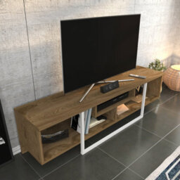 Decorotika Astona Tv Stand Tv Unit For Tvs Up To 65 Inch Oak And White - thumbnail 2