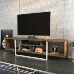 Decorotika Astona Tv Stand Tv Unit For Tvs Up To 65 Inch Oak And White - thumbnail 3