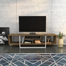 Decorotika Astona Tv Stand Tv Unit For Tvs Up To 65 Inch Oak And White - thumbnail 1