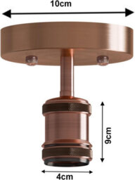 2 Pack Of Single Head Fully Earth Ceiling Light Retro Flush Mount Chrome E27 Lamp Holder Sconce Chandeliers - thumbnail 4