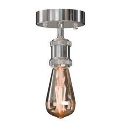 2 Pack Of Single Head Fully Earth Ceiling Light Retro Flush Mount Chrome E27 Lamp Holder Sconce Chandeliers - thumbnail 8