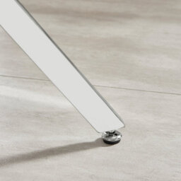 Furniturebox Uk Leonardo Side Table With White Glass Marble Effect Top And Silver Legs - thumbnail 6