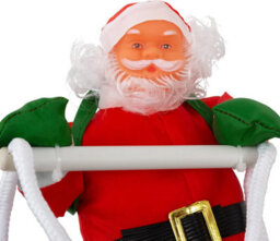 Globrite Santa Claus Hanging Toys - 4-Pack - Climbing Rope Wall Hanging Dolls Christmas Tree Ornaments For Indoor Outdoor Décor - thumbnail 3