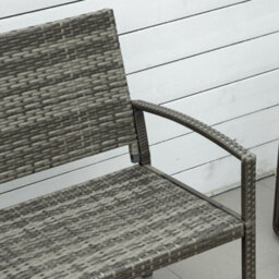 Wyld Haus Mata Grey Pe Rattan 2-Seater Garden Bench With Armrests L122 X D60 X H85Cm - thumbnail 9
