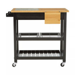 Orsina Spacious Wide Kitchen Trolley With Granite Top, Durable Trolley For Kitchen, Versatile Kitchen Trolley - thumbnail 4