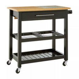 Orsina Spacious Wide Kitchen Trolley With Granite Top, Durable Trolley For Kitchen, Versatile Kitchen Trolley - thumbnail 2