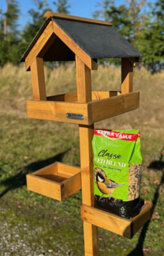 Simply Wood Camden Bird Table Slate Roof With Free Bird Seed - thumbnail 1