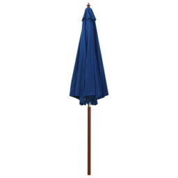 Berkfield Parasol With Wooden Pole 300X258 Cm Blue - thumbnail 5