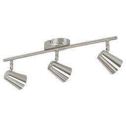 Urbn-Living Urbn Living Travale 3 Arm Led Ceiling Modern Bar Light Fixture Gu10 Satin Nickel - thumbnail 5