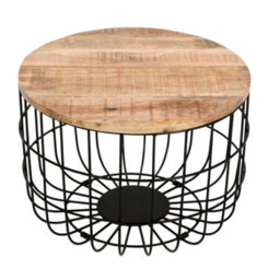 Wyld Haus California Mango Wood Round Coffee Table 600mm X 400mm - thumbnail 3
