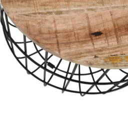 Wyld Haus California Mango Wood Round Coffee Table 600mm X 400mm - thumbnail 4