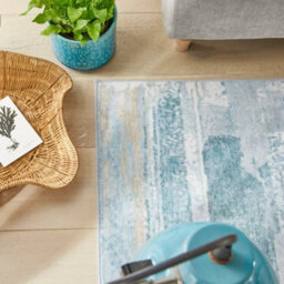 Concept Looms Liberty Sky Washable Rug 200 X 300 Cm - Soft Velvet Feel, Low Pile 4mm, Durable Polyester Area Rug - thumbnail 5