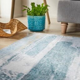 Concept Looms Liberty Sky Washable Rug 200 X 300 Cm - Soft Velvet Feel, Low Pile 4mm, Durable Polyester Area Rug - thumbnail 6