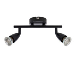 Luminosa Lighting Luminosa Amalfi Twin Ceiling Spotlight 2 Light Matt Black Paint - thumbnail 4