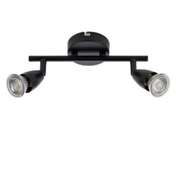 Luminosa Lighting Luminosa Amalfi Twin Ceiling Spotlight 2 Light Matt Black Paint - thumbnail 2