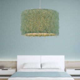First Choice Lighting Rogers - Green Shaggy 30Cm Easy Fit Pendant Shade - thumbnail 3