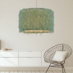 First Choice Lighting Rogers - Green Shaggy 30Cm Easy Fit Pendant Shade - thumbnail 4