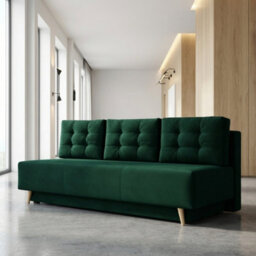 Bella Upholstered Sofa Bed With Polyurethane Foam And Bonell Springs Wooden Frame Storage Sleep Area 200X142 Green - thumbnail 3
