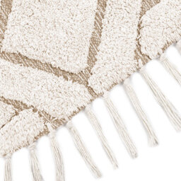 Beliani Rug Horasan Light Beige 140 Cm Cotton - thumbnail 6