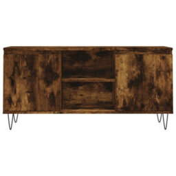 Berkfield Sturdy Tv Cabinet Smoked Oak 104X35X50 Cm Engineered Wood - thumbnail 5