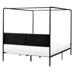 Beliani Four Poster Bed Metal Mirabeau 160 X 200 Cm (Eu King Size) Black - thumbnail 6