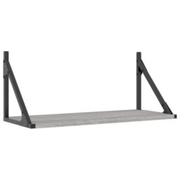 Berkfield Wall Shelves 2 Pcs Grey Sonoma 60X25X25.5 Cm Engineered Wood - thumbnail 4