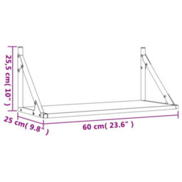 Berkfield Wall Shelves 2 Pcs Grey Sonoma 60X25X25.5 Cm Engineered Wood - thumbnail 9