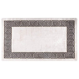 Berkfield Durable Rug Washable 190X300 Cm Light Beige Anti Slip - thumbnail 2