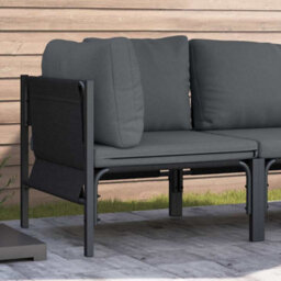 Berkfield Outdoor Furniture With Cushion With Pillow Anthracite Steel