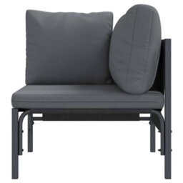 Berkfield Outdoor Furniture With Cushion With Pillow Anthracite Steel - thumbnail 6
