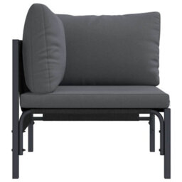 Berkfield Outdoor Furniture With Cushion With Pillow Anthracite Steel - thumbnail 7