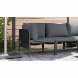 Berkfield Outdoor Furniture With Cushion With Pillow Anthracite Steel - thumbnail 4