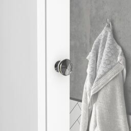 Lassic Hayle Matt White Bathroom Single Wall Cabinet Mirrored (H)53Cm (W)34Cm - thumbnail 3