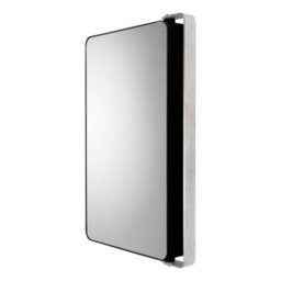 Croydex Arun Compact Matt Black Single Bathroom Cabinet With Mirrored Door (H)632mm (W)350mm