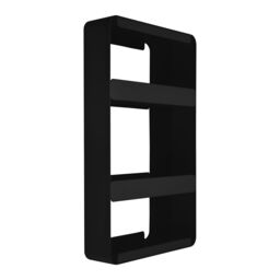 Croydex Arun Compact Matt Black Single Bathroom Cabinet With Mirrored Door (H)632mm (W)350mm - thumbnail 3