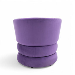Accent Swivel Chair In Purple Velvet Fabric - thumbnail 7