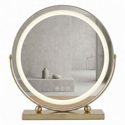 Mirror Rea Make-Up Led Gold 12X4X43Cm - thumbnail 1