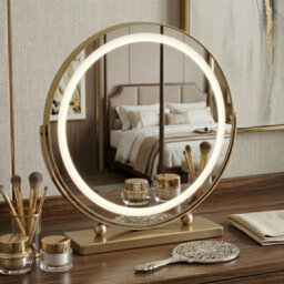 Mirror Rea Make-Up Led Gold 12X4X43Cm - thumbnail 2