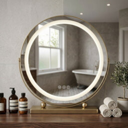 Mirror Rea Make-Up Led Gold 12X4X43Cm - thumbnail 6