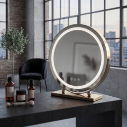 Mirror Rea Make-Up Led Gold 12X4X43Cm - thumbnail 4