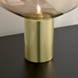 Furniturebox Uk Sarah Brass Metal And Glass Table Desk Lamp - thumbnail 3