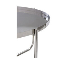 That's Furniture Ember Round Silver Tray Top Coffee Table For Living Room - thumbnail 5