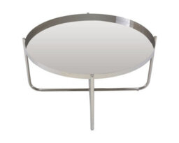 That's Furniture Ember Round Silver Tray Top Coffee Table For Living Room - thumbnail 2