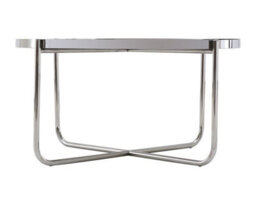 That's Furniture Ember Round Silver Tray Top Coffee Table For Living Room - thumbnail 4