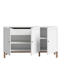 Furniture To Go Wensley 3 Door 1 Drawer Sideboard In Light Grey And Oak - thumbnail 4