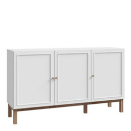 Furniture To Go Wensley 3 Door 1 Drawer Sideboard In Light Grey And Oak - thumbnail 1