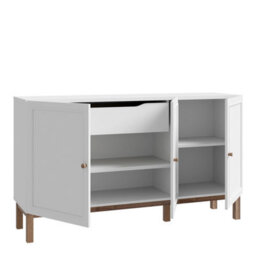 Furniture To Go Wensley 3 Door 1 Drawer Sideboard In Light Grey And Oak - thumbnail 3