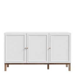 Furniture To Go Wensley 3 Door 1 Drawer Sideboard In Light Grey And Oak - thumbnail 2