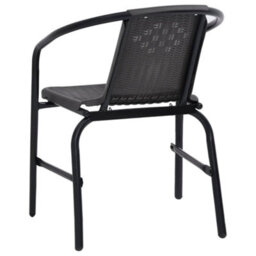 Berkfield Garden Chairs 4 Pcs Plastic Rattan And Steel 110 Kg - thumbnail 5